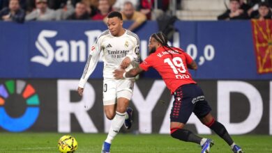 سيبايوس يتحمل مسؤولية هزيمة ريال مدريد أمام أوساسونا ويغيب عن الملاعب حتى أبريل